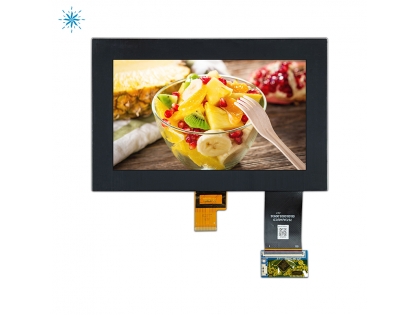 8寸高亮液晶屏 1024×600 1300亮度 LVDS接口 帶電容觸摸 高亮液晶總成